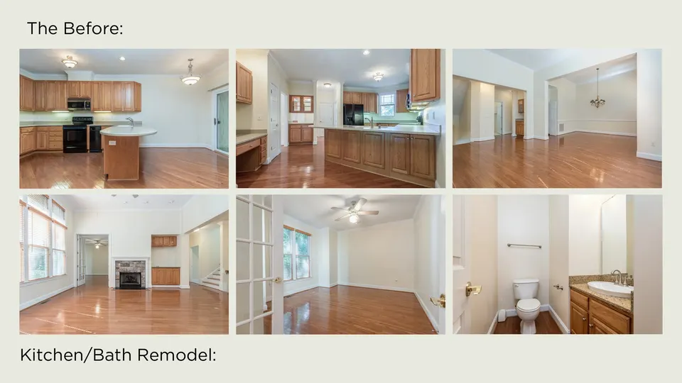 Before photos for a kitchen and bath remodel