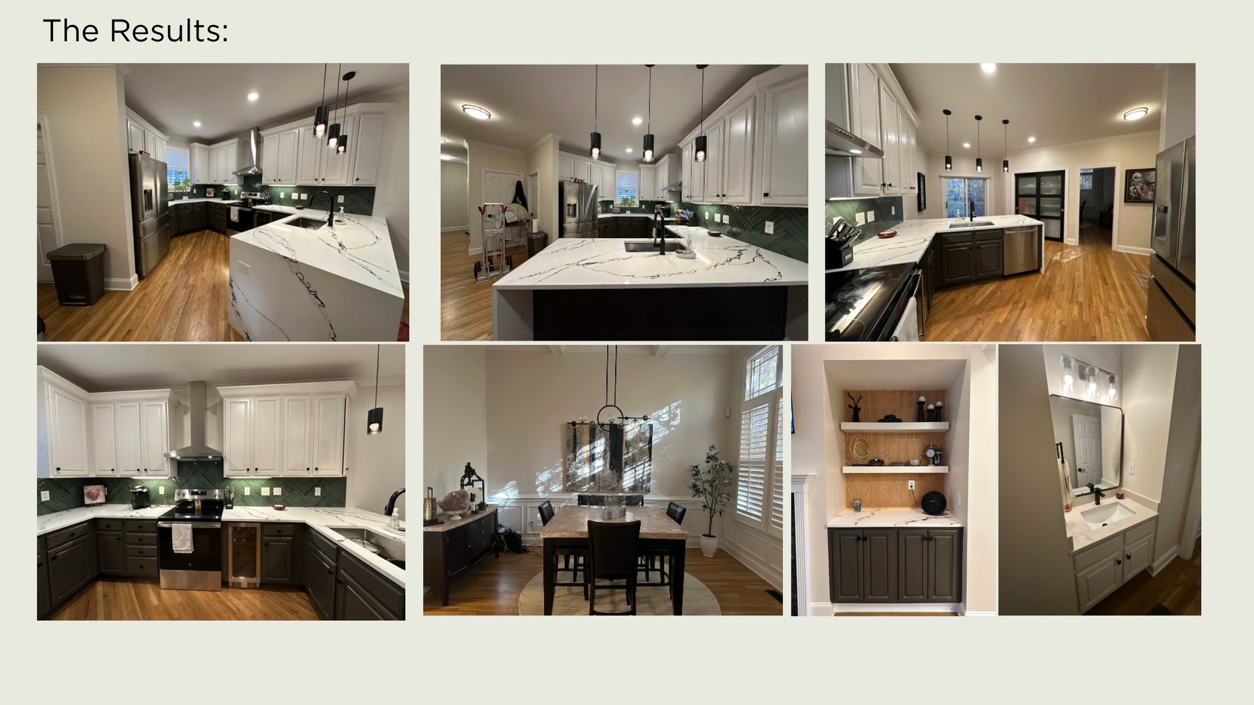 After photos for a kitchen and bath remodel