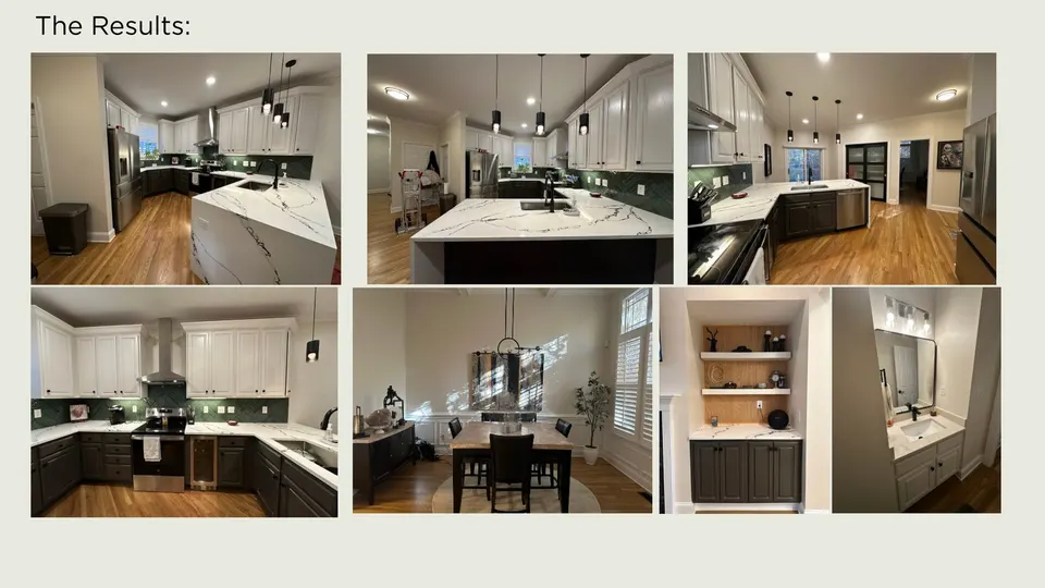 After photos for a kitchen and bath remodel