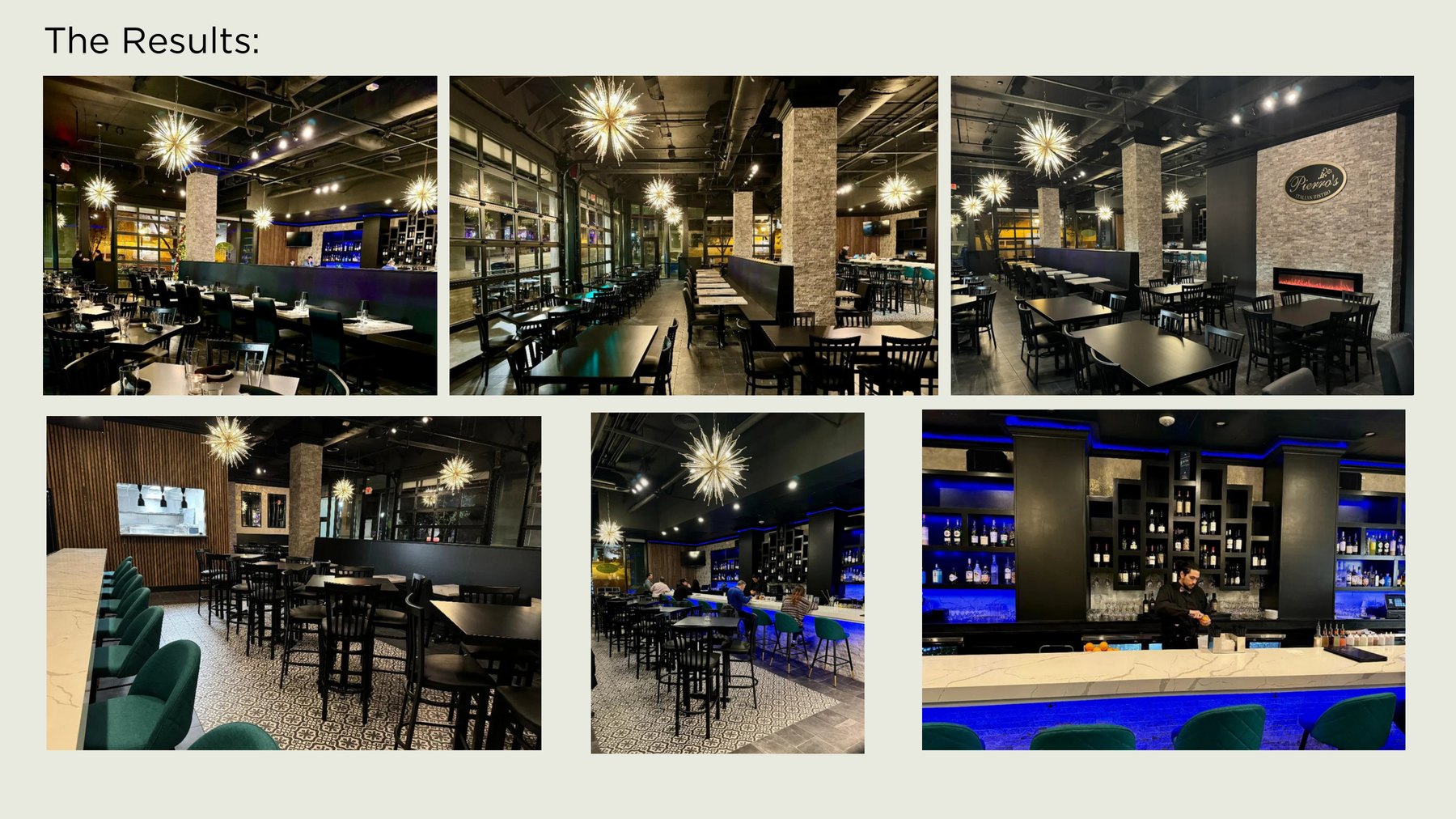 After photos for a commercial restaurant refresh