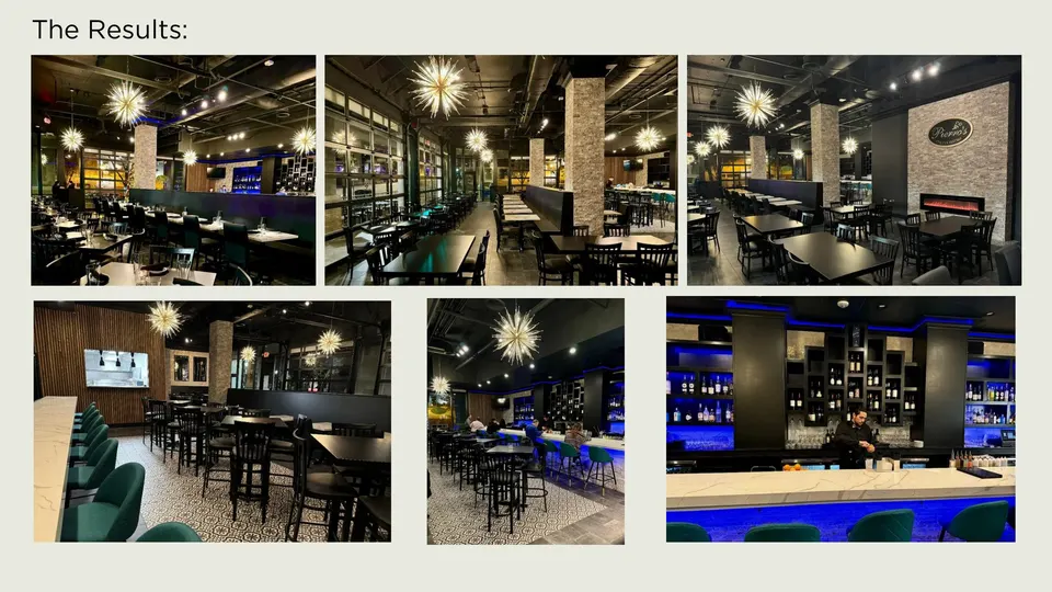 After photos for a commercial restaurant refresh