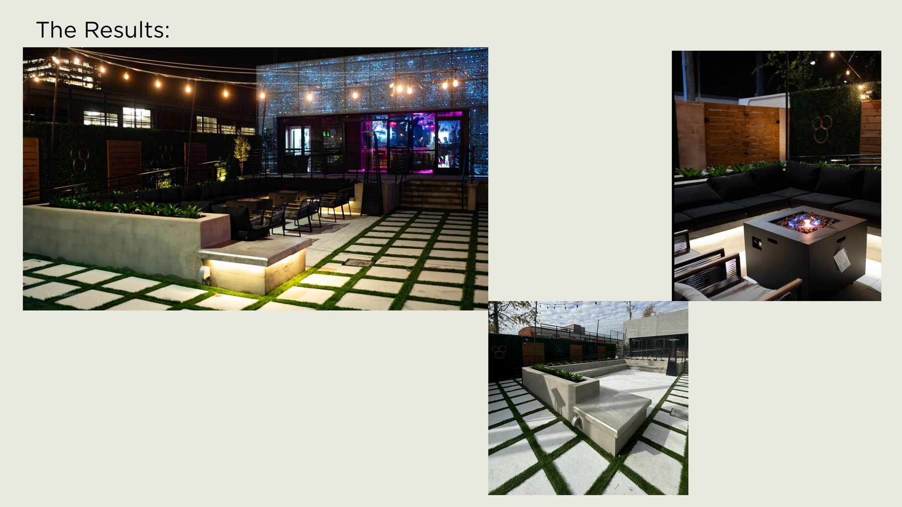 After photos for a commercial lounge exterior refresh