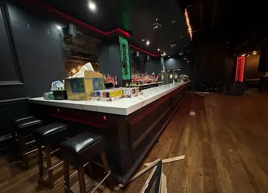 Completed restaurant and bar interior upfit