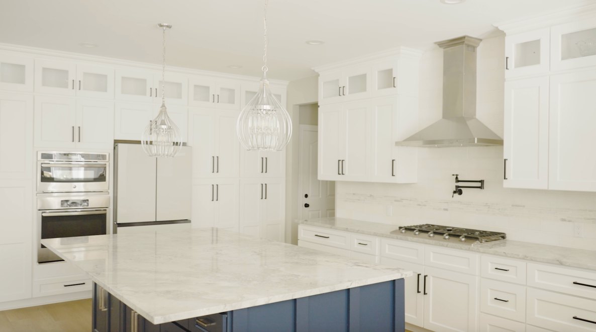 Bright custom kitchen remodeled by New Haven Design Co.